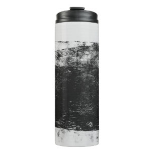 Grayscale photo of body of water thermal tumbler