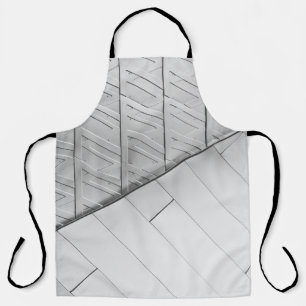 Grayscale photo of flooring apron