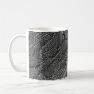 GRAYSCALE PHOTO OF ROCK FORMATION COFFEE MUG