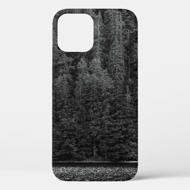 GRAYSCALE PHOTO OF TREES NEAR RIVER Case-Mate iPhone CASE (Back)