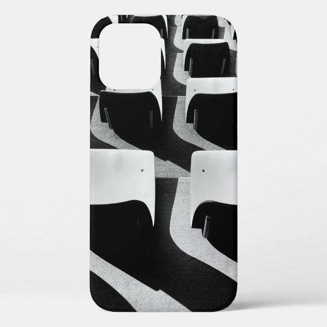 Grayscale photography of chairs with no people Case-Mate iPhone case (Back)