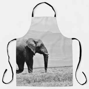 GRAYSCALE PHOTOGRAPHY OF ELEPHANT APRON