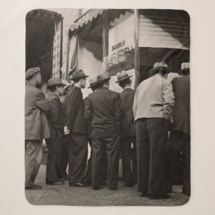 GRAYSCALE PHOTOGRAPHY OF MEN STANDING NEAR HOUSE SHERPA BLANKET