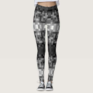 Grayscale Pixelated Leggings