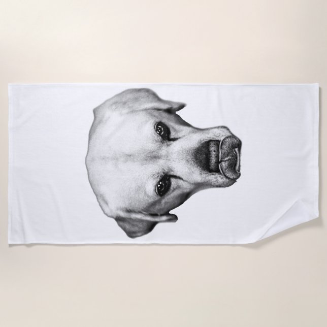 Grayscale Reverie Beach Towel (Front)