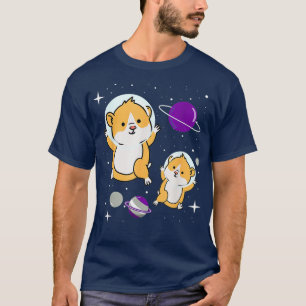 Graysexual Hamster In Space Graysexual Pride T-Shirt
