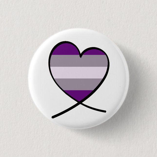 Graysexual Pride Heart 3 Cm Round Badge (Front)