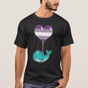 Graysexual Whale Nonbinary Love T-Shirt