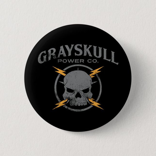 Grayskull Power Co. 6 Cm Round Badge (Front)
