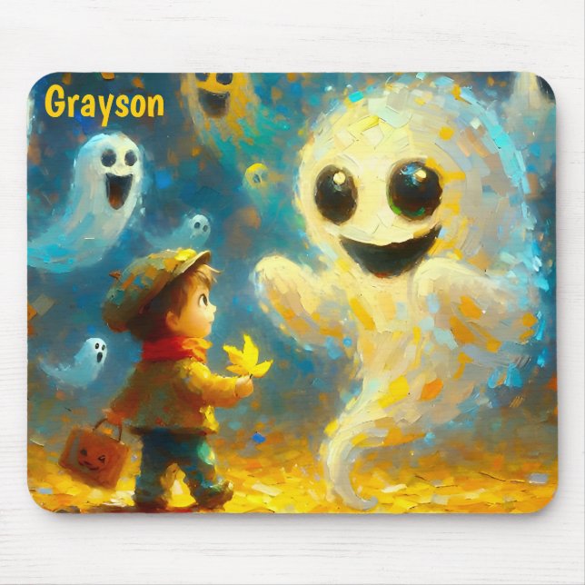 GRAYSON  ~ Halloween Ghosts ~  Mouse Mat (Front)