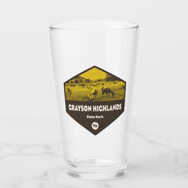 Grayson Highlands State Park Virginia Glass (Front)