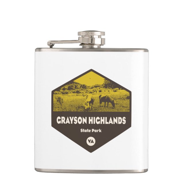Grayson Highlands State Park Virginia Hip Flask (Front)