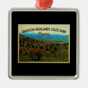 Grayson Highlands Virginia Metal Tree Decoration