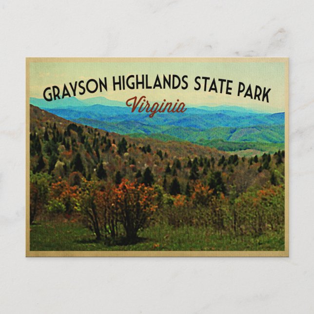 Grayson Highlands Virginia Postcard (Front)