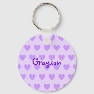 Grayson in Purple Key Ring
