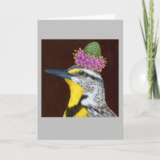 Grayson the western meadowlark greeting card (Front)