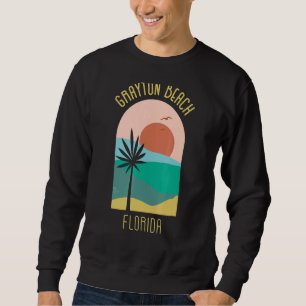 Grayton Beach Florida Boho Vintage Vacation Souve Sweatshirt