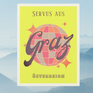 Graz Österreich Austria neon disco Postcard