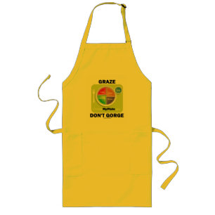 Graze Don't Gorge (MyPlate Food Group Attitude) Long Apron