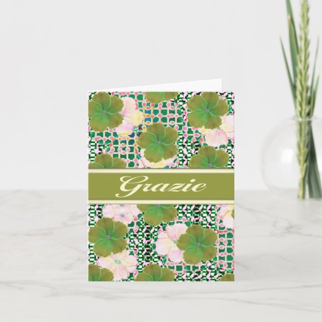 Grazia Italian thank you w/ blank inside (Front)