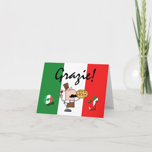 Grazie Italian Thank You Card (Front)