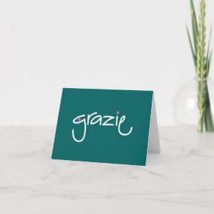 Grazie Mallard Green Thank You Note Card