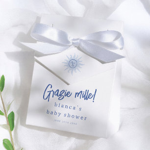 Grazie Mille! Italian Summer Blue Boy Baby Shower Favour Box