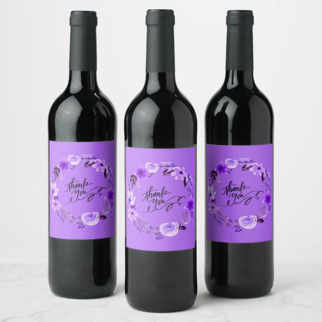 Grazie Rehearsal Reception Wedding Shower Giveaway Wine Label (Bottles)