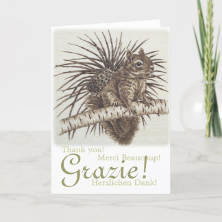 Grazie! Scoiattolino Multilingual Squirrel Thank You Card
