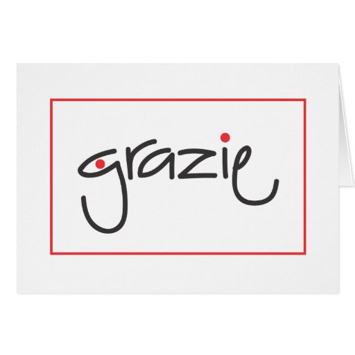 Image of Grazie Thank you for personal or business use