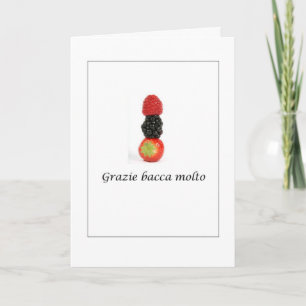 Grazie Thank You in Italian Card
