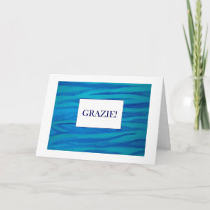 Grazie Thank You in Italian card