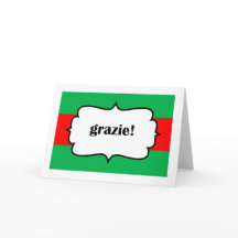 Grazie Thank You in Italiano card