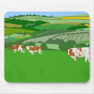 Grazing Cows Mouse Mat