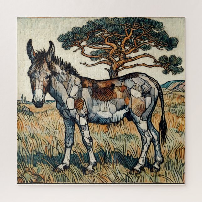 Grazing Donkey 600 Piece Puzzle (Vertical)