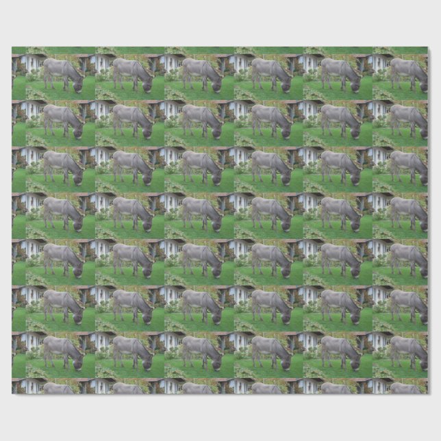 Grazing Donkey Wrapping Paper (Flat)
