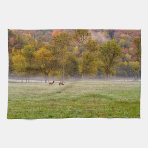Grazing Elk Couple Kitchen Towel