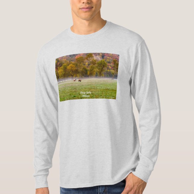 Grazing Elk Couple Long Sleeve Shirt (Front)