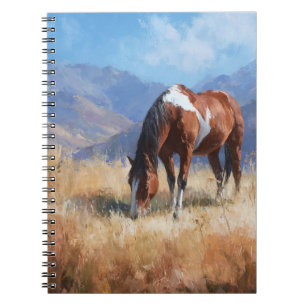 Grazing Horse in the Mountains Notebook