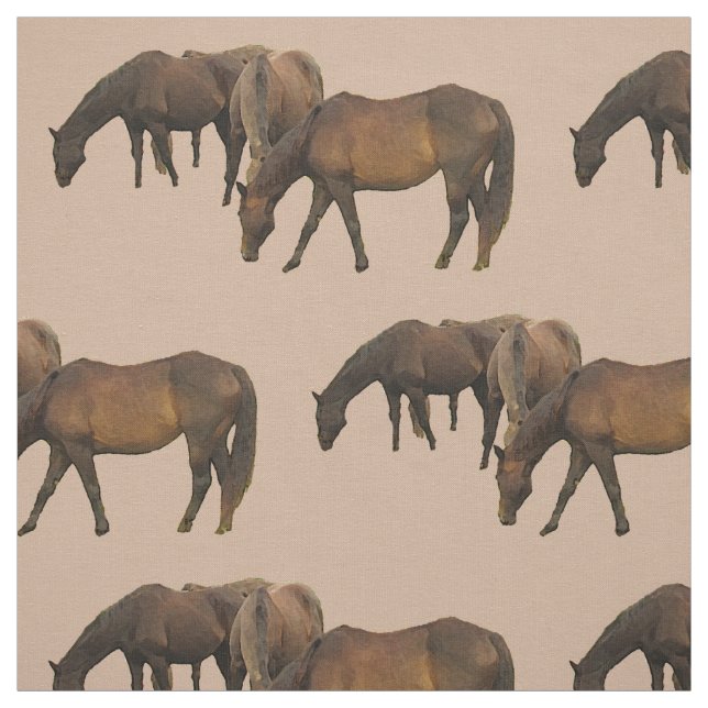 Grazing Horses Fabric (Swatch)