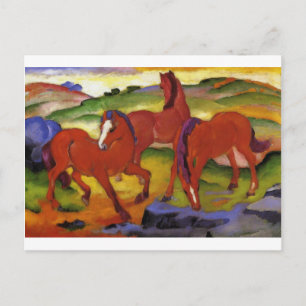 Grazing Horses IV (The Red Horses) by Franz Marc Postcard