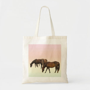Grazing Horses Tote Bag