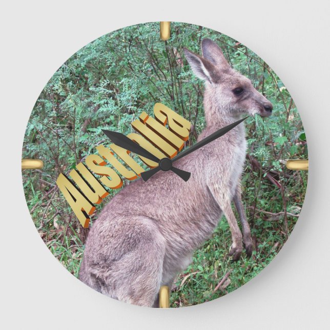 Grazing in the Grass Large Clock (Front)