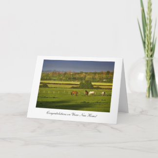 Grazing Ponies - Congratulations on New Home Card