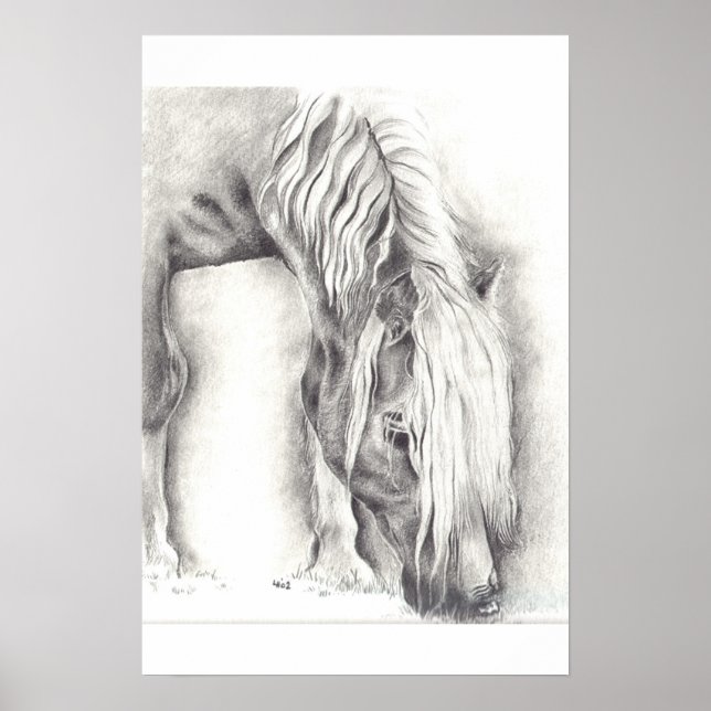 Grazing Pony Poster (Front)