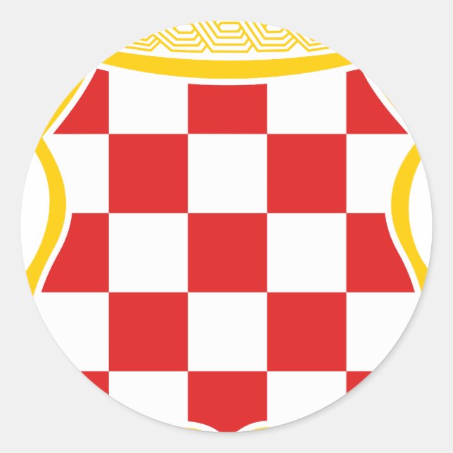 Grb Herceg-Bosne Classic Round Sticker (Front)