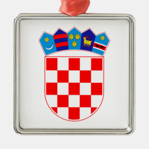 Grb Hrvatske, Croatian coat of arms Metal Tree Decoration