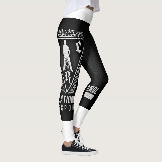 GRC Dogsports Original-Black and White leggings (Right)