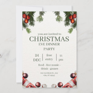 Grean Christmas Invitation