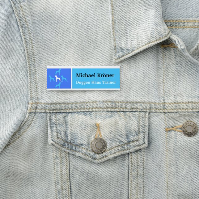 Greart Dane ID blue Series  Name Tag (In Situ)